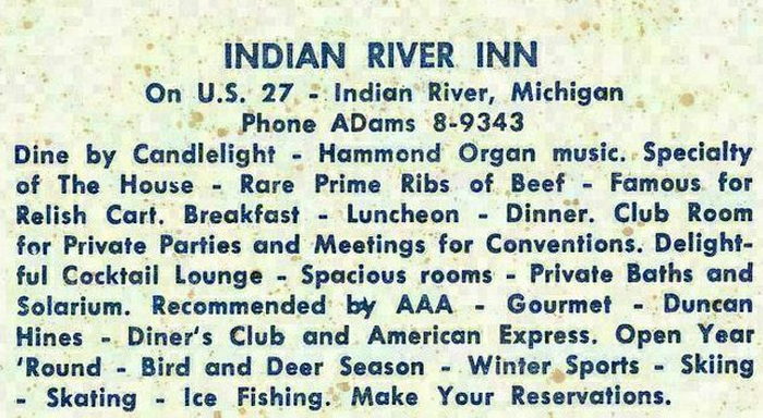 Indian River Inn (Brass Rail Bar & Grill) - Vintage Postcard